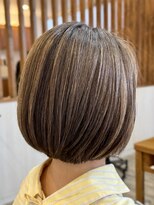 プリズム ヘアーデザイン みずほ台店&nbsp;白髪ボカシハイライトXボブスタイル