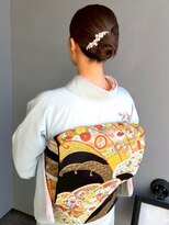 ナカオコアフュール(NAKAO COIFFURE)&nbsp;着物ヘア 和装ヘア お団子アレンジ シニヨン パーティースタイル