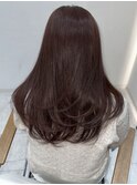 レイヤーカット レッドブラウン【福田れん】吉塚美容室 髪質改善