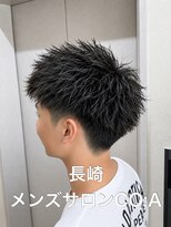 コア(CO:A) ツイストパーマ 刈り上げマッシュ無造作ツーブロック眉毛メンズ
