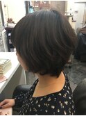 前下がりボブ ショートスタイル ソフトパーマ