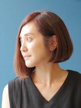 ヘアー エキュ 二和向台店(hair equ) 大人アシメボブでオシャレ感UP★ルージュカラーもお薦め!!