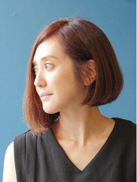 ヘアー エキュ 二和向台店(hair equ) 大人アシメボブでオシャレ感UP★ルージュカラーもお薦め!!