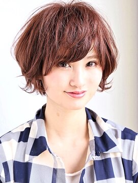 ヘアメイク フレンシア(hair make flencia) ツヤカラーと外ハネショートボブ