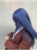 《RYUSEI》ネイビーアイスブルーハイトーンダブルカラー髪質改善