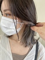 ヘアーデザイン リボン(hair design Ribon) インナーカラー×シルバー&ダークグレージュ♪
