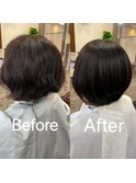 キラ艶縮毛矯正ボブスタイル