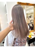 ケアブリーチで艶々グレージュ