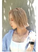 ブロンド外はねボブ【八王子】
