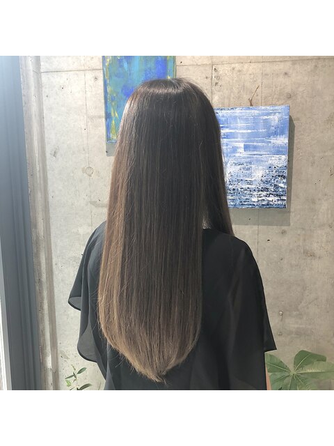 【艶髪】ハイライトベージュ×髪質改善ロングヘア