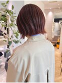 切りっぱなし外ハネストレートボブ軽め前髪カットトリートメント