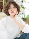 小顔センターパート外国人風大人ボブパーマc5志木20代30代40代