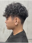 ハイトーンカラー/マッシュパーマ/アースカラー/men's/
