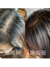 LOESでしか出来ない初めての【白髪ぼかしハイライト】周りから褒められる☆-5歳透明感ちゅるんヘアへ♪