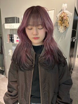 ポノ(po_no) ピンクベージュ×ブラックデザインカラー