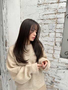 ロンドプランタン 恵比寿(Lond Printemps) レイヤーカットで動きのあるロングヘアにダークブラウン