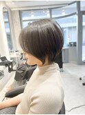 ウェーブミディアム似合わせカットメルティカラーショート/柏柏