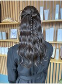 お呼ばれヘア×ハーフアップカチモリ