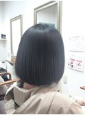 30代40代50代/黒髪スタイル/ツヤ髪ボブ/内巻きボブ