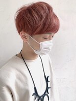 メンズサロン トレヘアー 京都烏丸店(tRe hair) シャドウパーマ　ブルーカラー　刈り上げショート　ダブルカラー