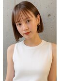 ストレートボブ × シースルーバング/10代／20代／30代