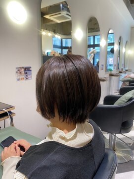 ルルディ バイ アフロディーテ銀座(luludi by APHRODITE) くびれヘア/アプリコットオレンジ/ハイライト/縮毛矯正/銀座