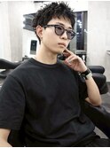 スパイキーショート/ダウンバングスタイル/メンズショート/渋谷
