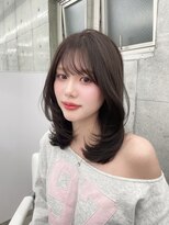 エヌアイ オモテサンドウ(ni omotesando)&nbsp;顔周りカット/前髪カット/ブラウンカラー秋カラー上野