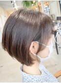 東静岡丸みショートボブくびれショートインナーカラーミニボブ