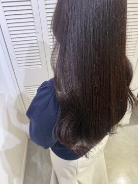 アドラーブル 万代店 (adorable) 20代30代大人かわいい暗髪艶感ピンクブラウンくびれ巻きロング