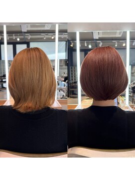 アンリオマール(an rio MAR) 丸みショートボブ&弱酸性カラーでピンクブラウンに