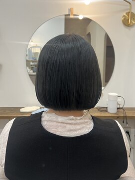 シア 春日部店(SHEER) ブリーチ1回　ダークグレー×ボブ　【春日部　久喜】