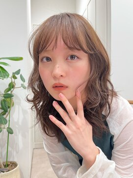 ガーデンヨコハマ(GARDEN YOKOHAMA) イメチェン ピンクベージュ 前髪 ニュアンスパーマ