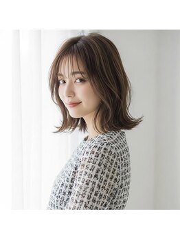 ルードノエル(Rue de Noel)の写真/白髪カバーはお任せ！オーガニックカラーと白髪ボカシハイライトで上品な大人女性を演出！