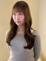 ユニバイリサ 天神大名店(uni by risa)&nbsp;ワイドバング 顔周りレイヤー 透明感カラー アッシュベージュ 