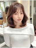 【立松佳祐】韓国レイヤー 顔周りカット グレージュ 30代