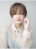 【GEEKS渋谷】オリーブグレージュ/夏カラー/くびれショート/小顔