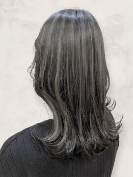 エルプラスヘアー 平尾店(L+hair) グレージュ艶感髪質改善カラーハイライト外ハネうる艶