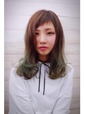 ☆NUDE COLOR☆スポンテニアス　アシメバング　グラデーション
