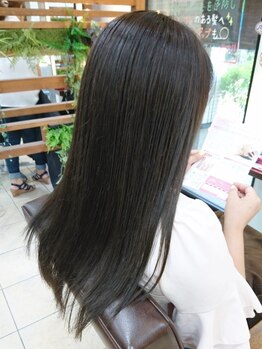 アメリスヘアー(Ameris hair)の写真/≪オーガニック成分配合≫ダメージ最小限！髪質に合わせた施術で"しっかり"も"ナチュラル"も、お望み通り♪