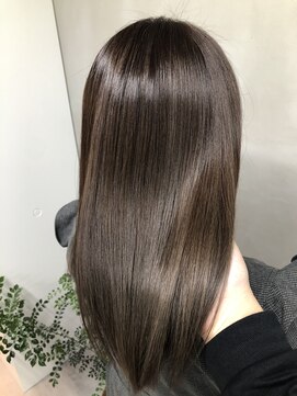 ジーナ 梅田(Zina) 大人ボブ_セシルカットココアブラウンフリンジウェーブ03