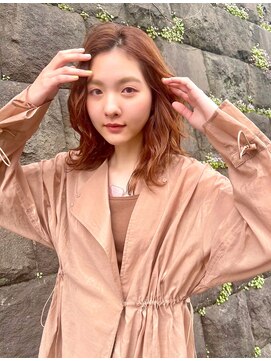 マノハル(MANOHARU) 【わだロング】くびれミディ＋オレンジベージュグラデーション