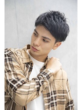 アイヴィ 表参道(IVY) 小久保style☆暗髪アッシュブラックスリックバックくすみブルー