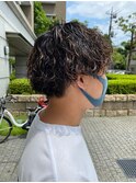 ツイストスパイラルパーマ波巻きスパイラル刈り上げマッシュ