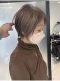 くびれショートボブ40代50代グレイカラー白髪染め白髪ぼかし