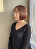 ぱつっとボブ/ピンクベージュ/インナーカラー［南青山］