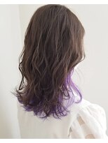 ミミヘアーガーデン(mimi hair garden) インナーカラー★パープル/韓国スタイル/ブリーチ
