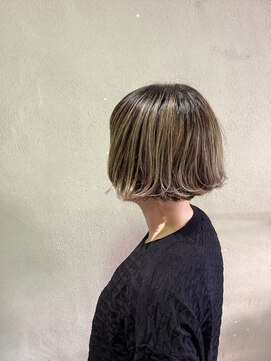ネスト ヘアアンドメイク(nest Hair&Make) ハイライト　ブリーチ　ボブ