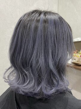 ミュウアンド(Mew＆) 【バレイヤージュ×パープルブルー】