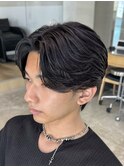 ニュアンスパーマカルマパーマセンターパートシャドウパーマ眉毛